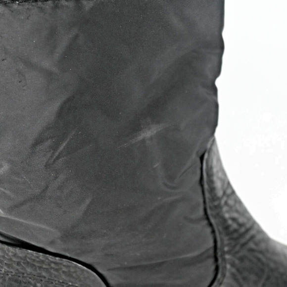 Pedro Garcia | Black Leather Nylon Draw String Boots Size 10 - Picture 7 of 11